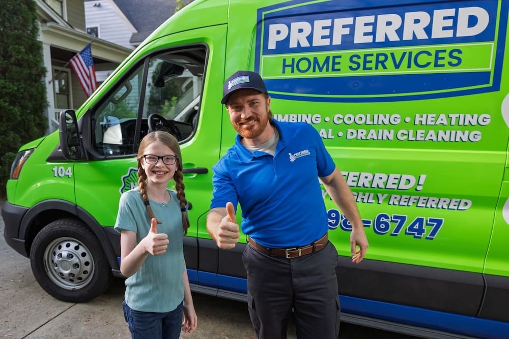 air conditioning technician servicing an outdoor unit in Charleston SC