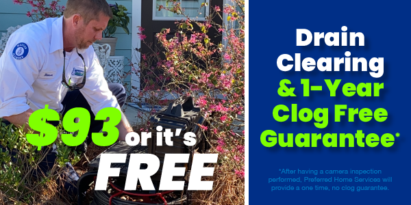$93 or Free Drain Clearing callout image