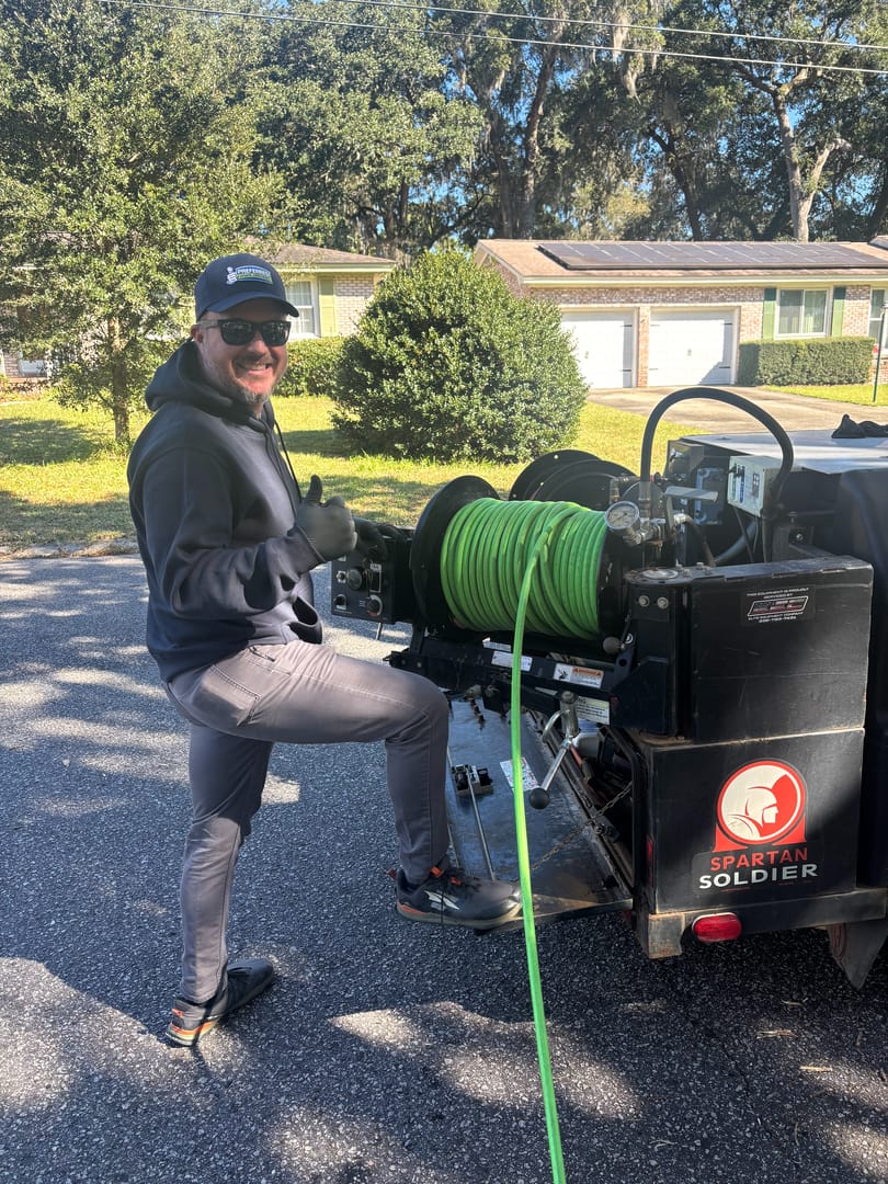 A Preferred Home Services technician utilizes advanced diagnostic equipment to inspect a subsurface mainline, identifying the exact location of a leak to perform a professional main water line repair.